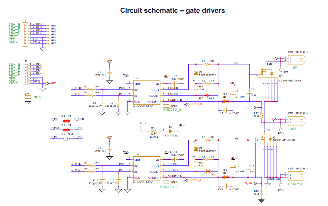 原理图 - STMicroelectronics EVSTGAP2SICSANC演示板